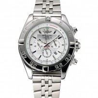 Breitling Chronomat Quadrante Bianco Cassa e Bracciale in Acciaio Inossidabile - 622223