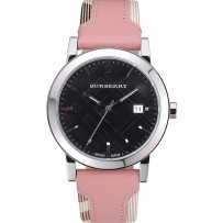 Burberry The City Classico Quadrante Nero Bracciale Rosa-622561