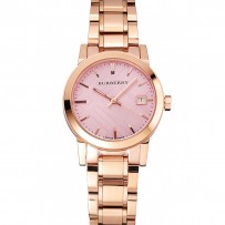 Burberry The City Quadrante Rosa Cassa e Bracciale in Oro Rosa