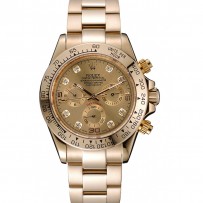 Rolex Cosmograph Daytona Quadrante Marrone Numeri in Diamanti Cassa e Bracciale in Oro - 1454245