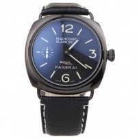 Panerai Radiomir cassa in ceramica nera quadrante nero cinturino in pelle nera 98135