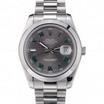 Rolex DateJust quadrante grigio cinturino in acciaio inossidabile 41982