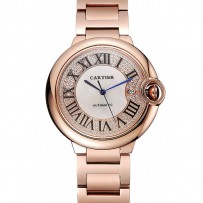 Swiss Cartier Ballon Bleu 46 MM Diamond Dial Bracciale in oro rosa 1453882