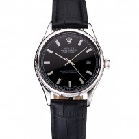 Swiss Rolex Datejust quadrante nero cassa e bracciale in acciaio inossidabile