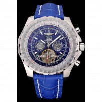 Breitling Bentley Mulliner Tourbillon quadrante blu cassa in acciaio inossidabile cinturino in pelle blu 622726