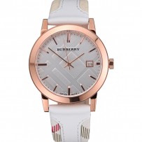 Burberry The City Classic Silver Dial Bracciale bianco 622563