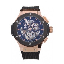 Hublot King Power Tourbillon quadrante nero cinturino in oro