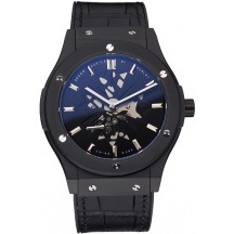 Hublot Classic Fusion Shawn Carter Cassa in acciaio nero Cinturino in pelle nera 622.817