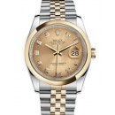 AAA Repliche Rolex Datejust 36mm Acciaio e Oro Giallo Midsize Orologio 116203-0140