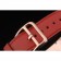 Hermes Heure H lunetta in oro rosa cinturino in pelle rossa quadrante bianco 80233