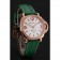 Panerai Radiomir quadrante bianco diamante lunetta cassa in oro rosa cinturino in pelle verde 1453803