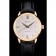 Piaget Swiss Traditional White Radial Pattern Dial Cinturino in pelle nera 7635