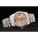 Rolex DateJust cassa in acciaio inossidabile spazzolato con quadrante a fiori arancioni placcati diamanti