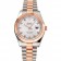 Swiss Rolex Datejust quadrante bianco lunetta in oro rosa cassa in acciaio inossidabile bracciale bicolore