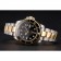 Swiss Rolex Submariner quadrante e lunetta neri bracciale bicolore in acciaio e oro