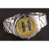 Breitling Certifie quadrante giallo cinturino in acciaio inossidabile lunetta in oro rosa