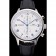 Swiss IWC Portugieser Power Reserve quadrante bianco cassa in acciaio inossidabile cinturino in pelle nera