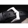 Patek Philippe Geneve Calatrava Indicatore delle ore con borchie in cristallo quadrante bianco cinturino in pelle nera