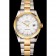 Swiss Rolex Datejust quadrante bianco cassa in acciaio inossidabile bracciale in oro bicolore