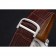 Cartier Calibre Tourbillon quadrante bianco Cassa in acciaio cinturino in pelle marrone 622.750