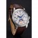 Cronografo Patek Philippe quadrante guilloché bianco lancette blu cassa in acciaio inossidabile cinturino in pelle marrone