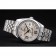 Rolex DateJust in acciaio inossidabile a costine lunetta fiore quadrante argentato 41983