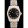 Rolex Datejust quadrante nero diamanti lunetta a coste 7453