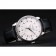 Patek Philippe Swiss Calatrava lunetta a coste quadrante bianco cinturino in pelle nera 7657