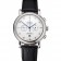 Omega Seamaster cronografo vintage quadrante bianco con diamanti ora segni cassa in acciaio inossidabile cinturino in pelle nera