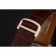 Cartier calibro tourbillon quadrante bianco cassa in oro cinturino in pelle marrone 622753
