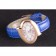 Chopard Luxury Gold Lunetta con quadrante bianco e cinturino in pelle blu 621544