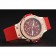 Orologio con quadrante rosso con cinturino rosso Hublot Big Bang 98069