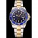 Swiss Rolex Submariner quadrante blu e cinturino in acciaio bicolore oro bracciale