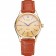 Swiss Rolex Cellini Date Gold Guilloche Dial Cassa in oro Cinturino in pelle marrone chiaro