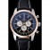 Breitling Transocean Quadrante Nero Cinturino in Pelle Nera Lunetta in Oro Rosa-98203