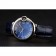 Cartier Ballon Bleu lunetta in argento con quadrante blu scuro e cinturino in pelle blu scuro 621555
