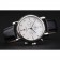 Omega Seamaster cronografo vintage quadrante bianco con diamanti ora segni cassa in acciaio inossidabile cinturino in pelle nera