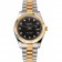 Swiss Rolex Datejust quadrante nero cassa in acciaio inossidabile lunetta in oro bracciale bicolore