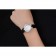 Orologio da donna Omega quadrante bianco con gioielli Cassa in acciaio inossidabile con cassa in diamanti Cinturino in pelle bianca 622826