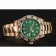 Swiss Rolex GMT Master II - Quadrante Verde - Lunetta con Pietre - Cassa e Bracciale in Oro - 1453748
