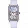 Franck Muller Long Island Classic quadrante bianco cassa con diamanti Cinturino in pelle bianca 622368