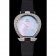 Orologio da donna Omega con quadrante in madreperla Cassa in acciaio inossidabile con cinturino in pelle nera con diamanti 622828