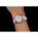 Cartier Ronde quadrante bianco cassa in acciaio cinturino in pelle bianca