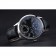 Patek Philippe Geneve Two Dial quadrante nero lunetta in acciaio inossidabile cinturino in pelle nera 622145