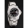 Cassa e bracciale in acciaio inossidabile con quadrante nero Swiss Rolex Yacht-Master