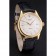 Swiss Rolex Cellini Date quadrante bianco cassa in oro cinturino in pelle nera