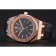 Swiss Audemars Piguet Royal Oak quadrante nero cassa in oro cinturino in pelle nera