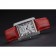 Cartier Tank MC cassa in acciaio inossidabile con diamanti quadrante bianco cinturino in pelle rossa 622173
