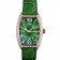 Franck Muller Casablanca Cinturino in pelle di coccodrillo verde Lunetta incrostata di cristalli 621646