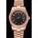 Swiss Rolex Day-Date diamanti e rubini quadrante nero bracciale in oro rosa 1454102